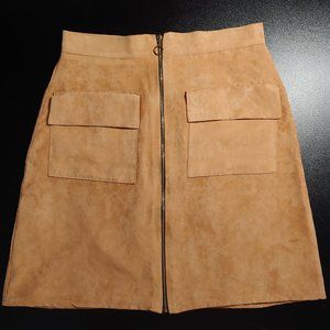 Atmosphere Faux Suede Skirt with Pockets